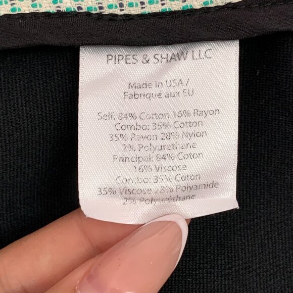 Veronica Beard Women's Green Black Sheath Embroidery Floral 1/2 Zip Dress Size 2 - Picture 10 of 10